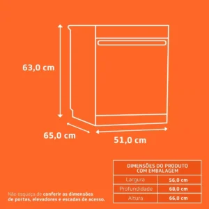 Dimensões da Lava Louças Brastemp 8 Serviços BLF08BS